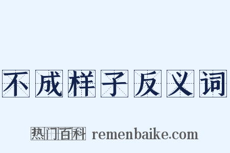 不成样子反义词是什么意思的图片